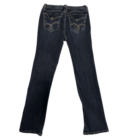 WallFlower  Blue Jeans Size 7 Boot Cut‎ , Distressed Women Blue Jeans - Picture 10 of 16